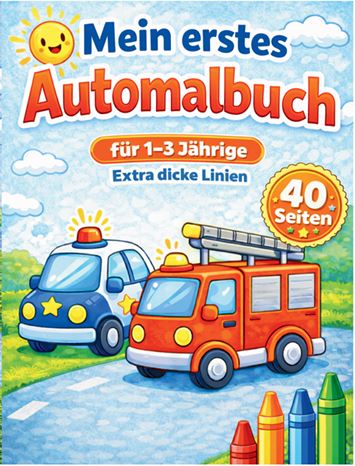 Cover von Mein erstes Auto Malbuch