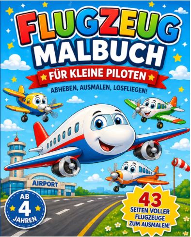 Cover von Mein Flugzeug Malbuch