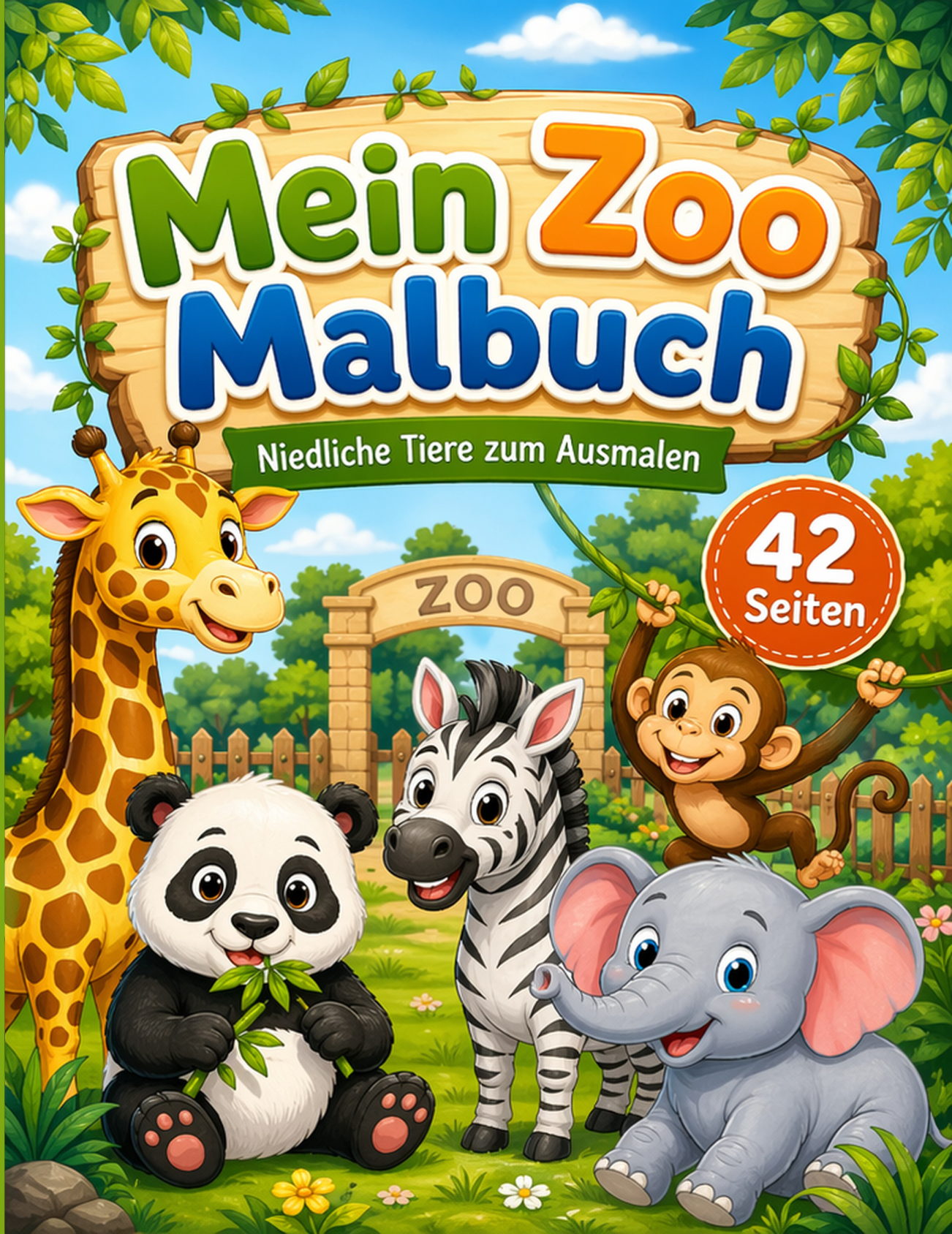 Cover von Mein Zoo Malbuch