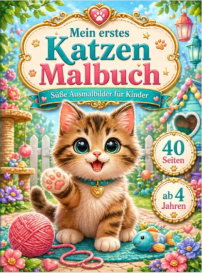 Cover von Mein erstes Katzen Malbuch