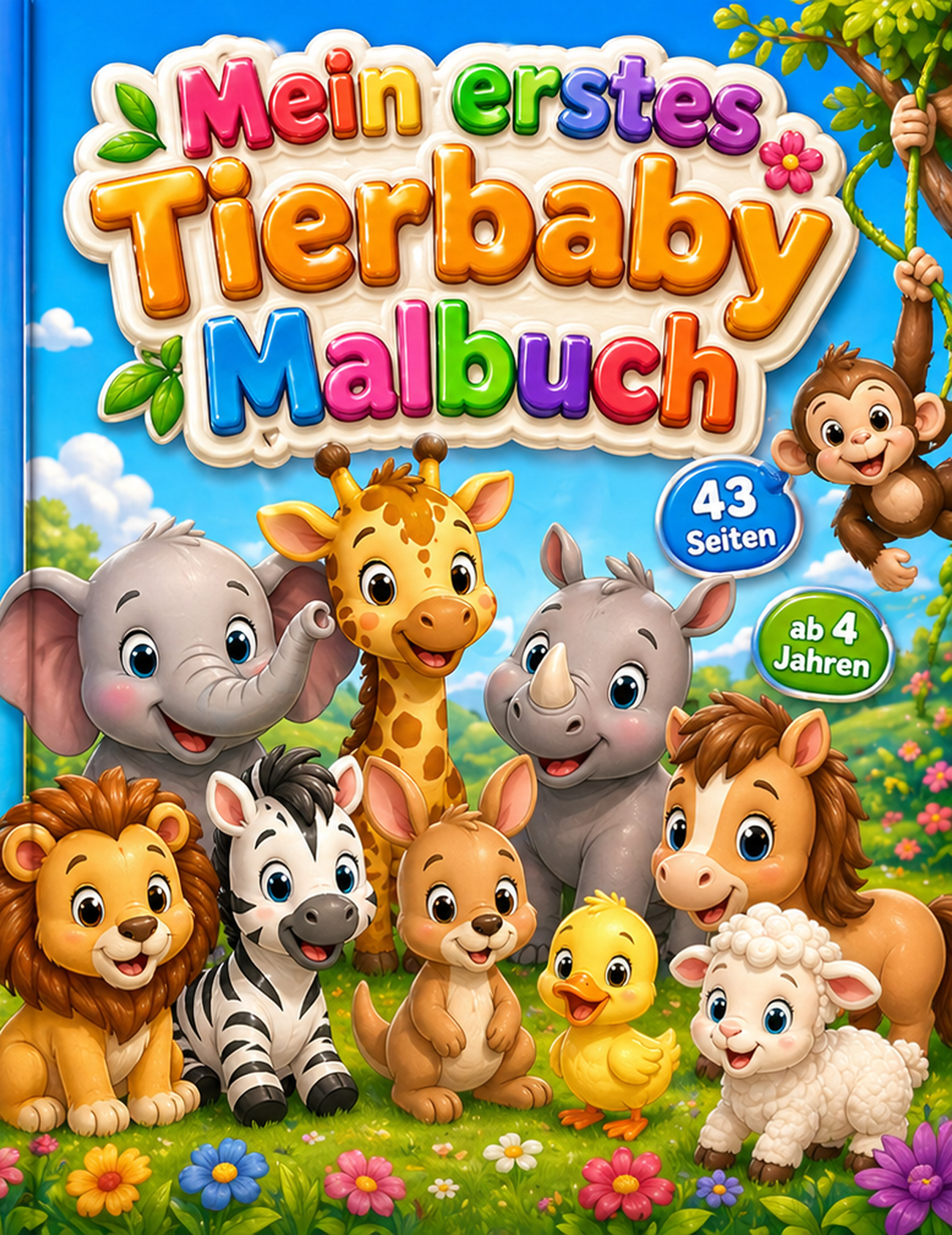 Cover von Mein erstes Tierbaby Malbuch