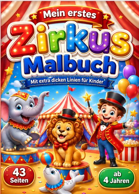 Cover von Mein Erstes Zirkus Malbuch