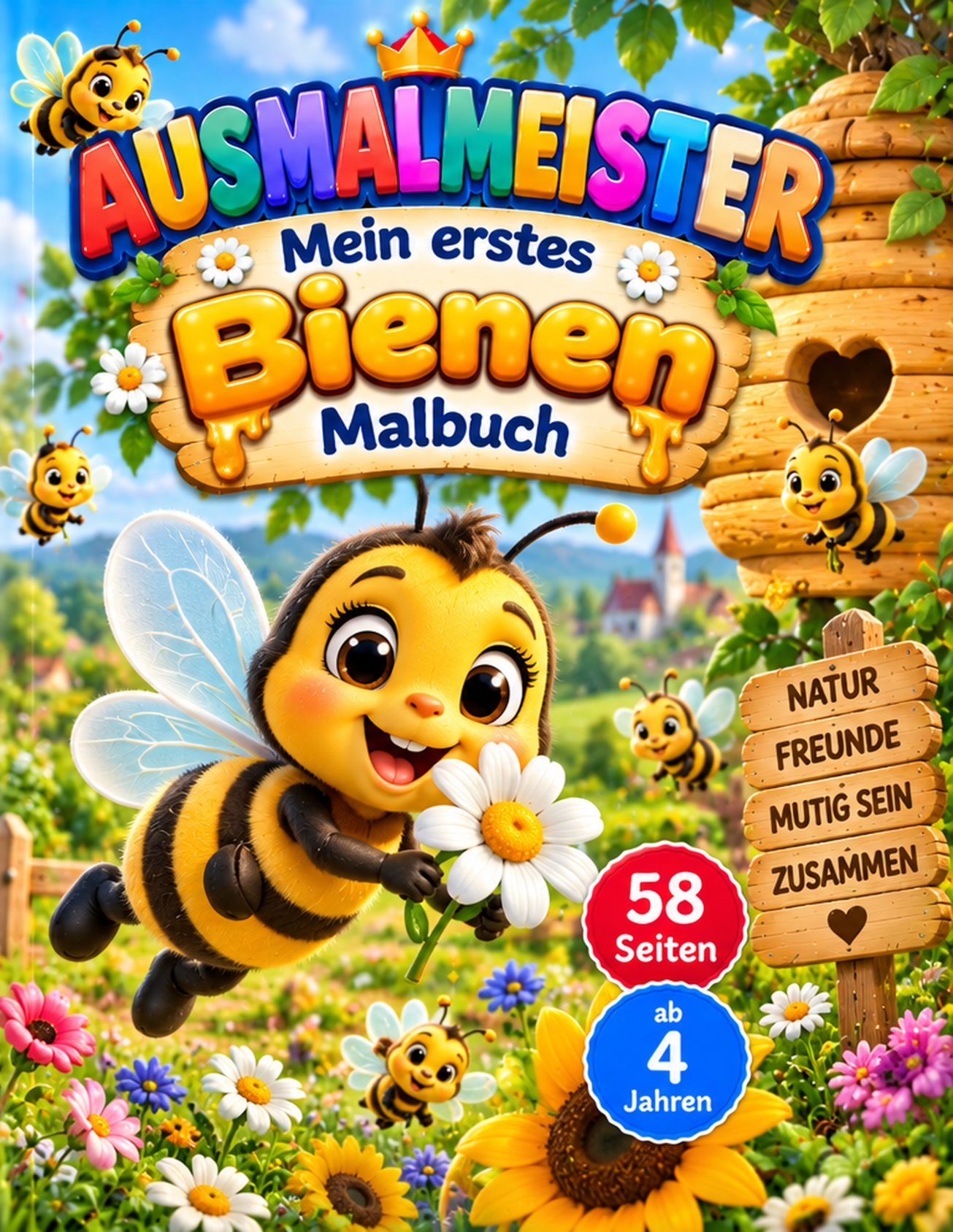 Cover von Mein Bienen Malbuch